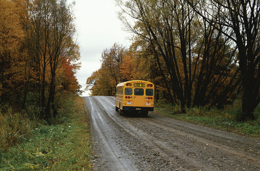 school-bus-gravel-road